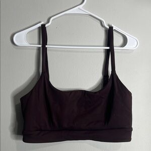 Chic Dark Brown Sports Bra